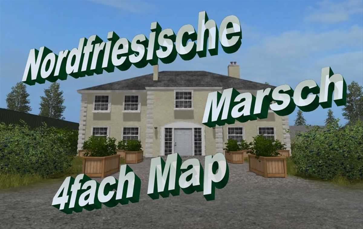 LS17,Maps & Gebäude,4fach Maps,,Nordfriesische Marsch 4fach Map