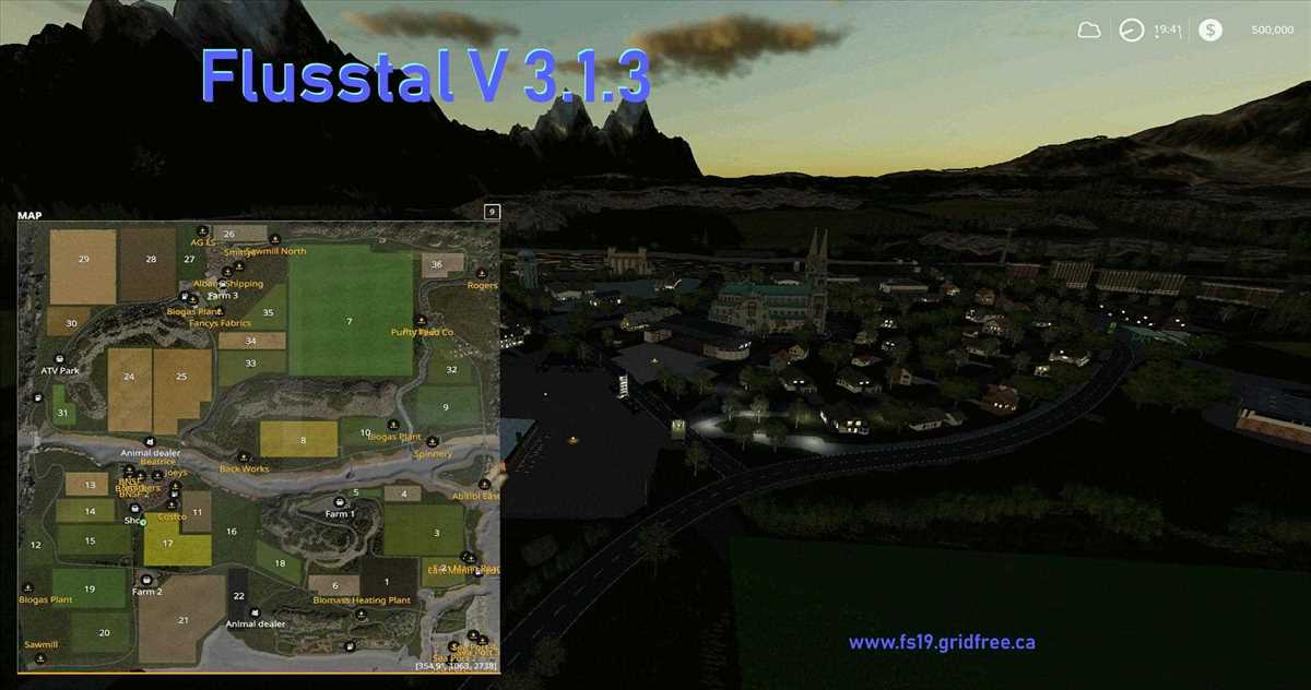 LS19,Maps & Gebäude,4fach Maps,,Flusstal XXL English