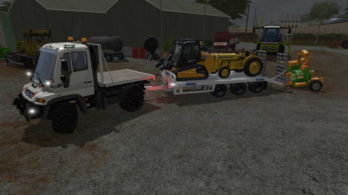 LS17,Anhänger,Ballentransport,,Chieftain Tri Achse Tieflader