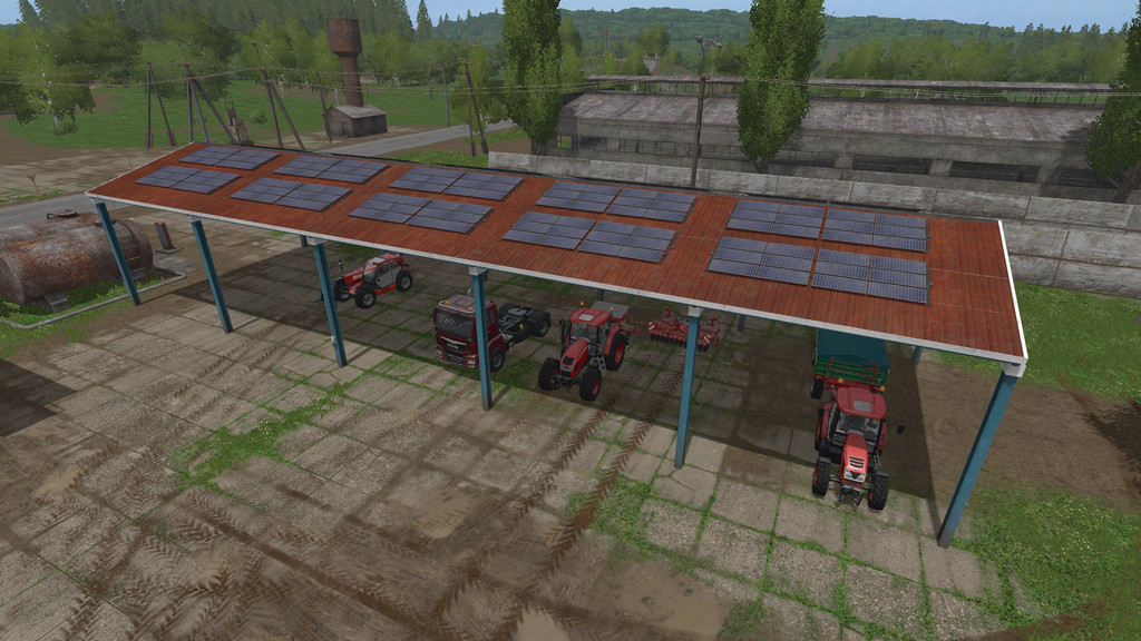 landwirtschafts farming simulator ls fs 17 ls17 fs17 2017 ls2017 fs2017 mods free download farm sim Fahrzeug Unterstand mit Solaranlage 1.0.0.0