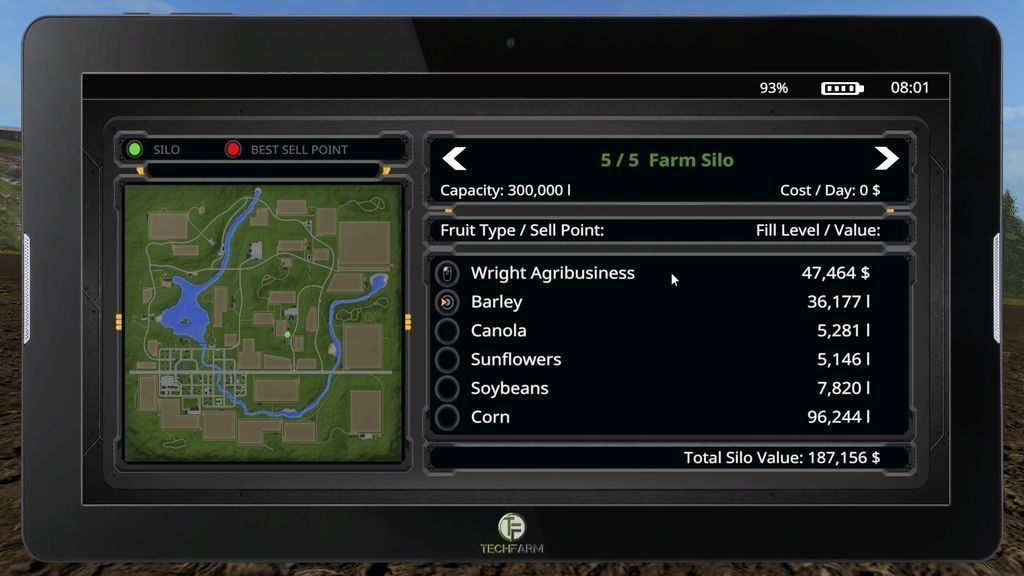 LS17,Sonstiges,Addons,,FarmingTablet - App: Lagerübersicht