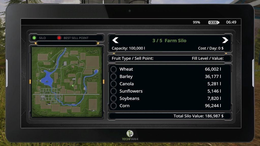 Mod FarmingTablet - App: Lagerübersicht