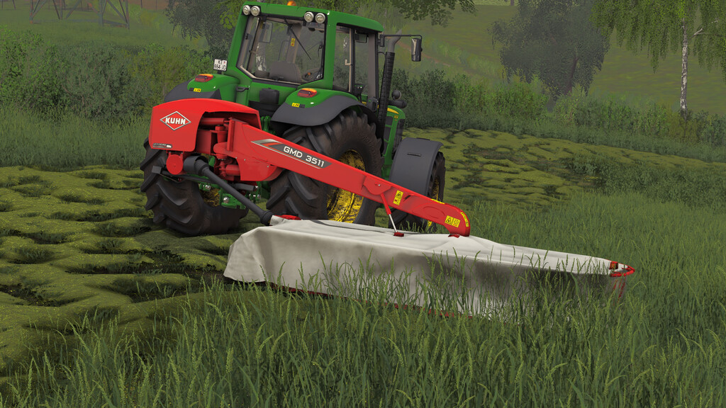 LS19,Anbaugeräte,Mähwerke,,Kuhn and John Deere GMD 3511 FF