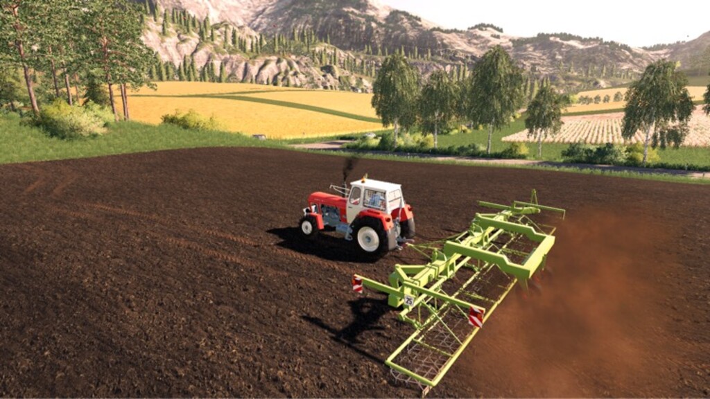 LS19,Anbaugeräte,Striegel,,Fortschritt T890 Kopplungswagen Pack