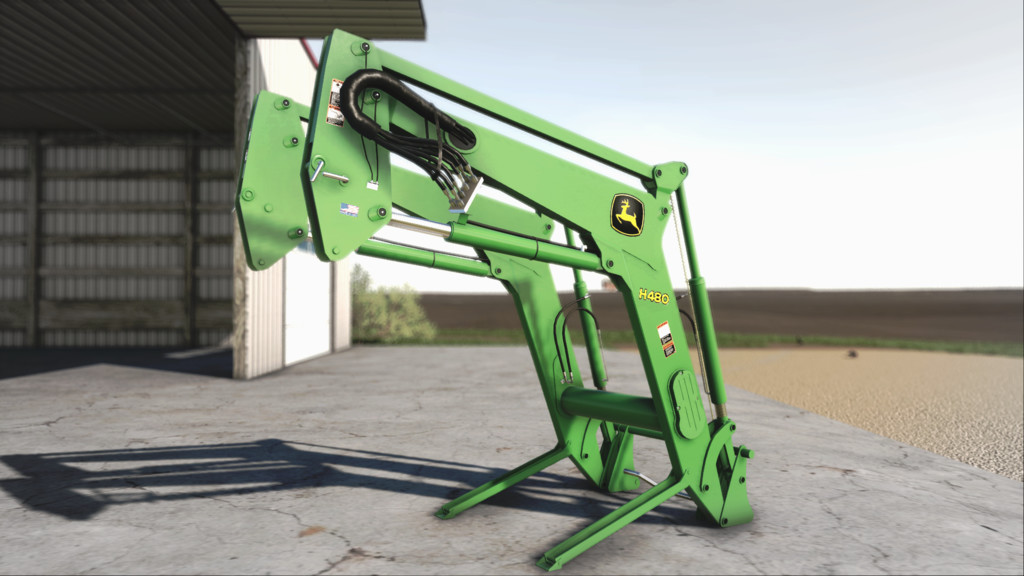 Ls19 Anbaugeräte Frontlader John Deere H480 1000 Für Landwirtschafts Simulator 19 7370