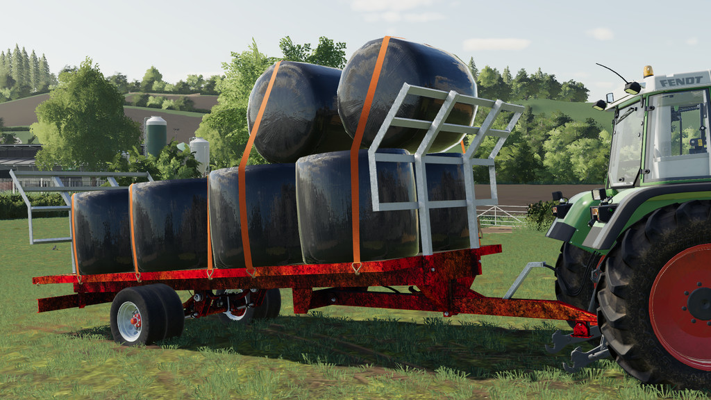 LS19,Anhänger,Ballentransport,,Lizard 20 Fuß Ballen Anhänger