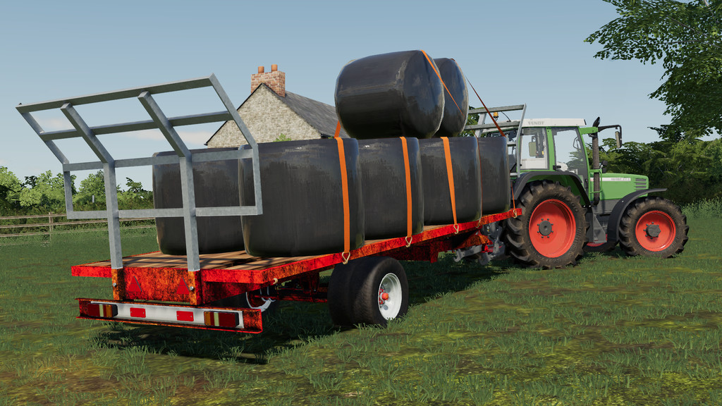 LS19,Anhänger,Ballentransport,,Lizard 20 Fuß Ballen Anhänger