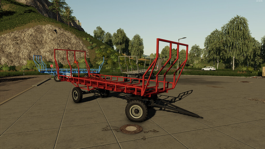 LS19,Anhänger,Ballentransport,,Lizard Homemade Bale Trailer