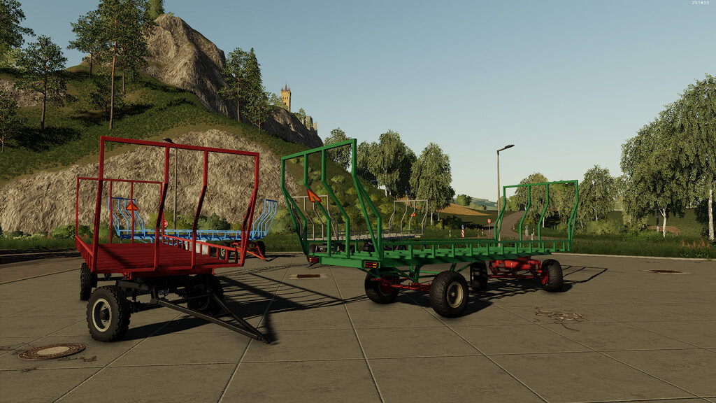 LS19,Anhänger,Ballentransport,,Lizard Homemade Bale Trailer