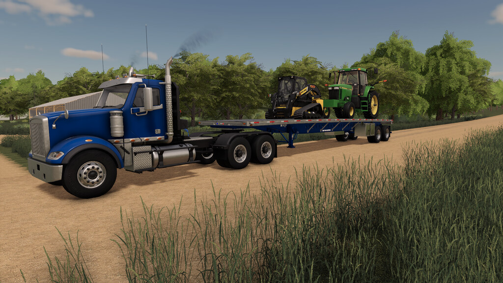 LS19,Anhänger,Tieflader,,Lodeking Flatbed