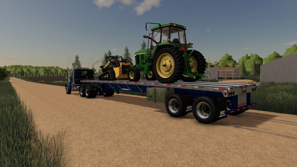 LS19,Anhänger,Tieflader,,Lodeking Flatbed