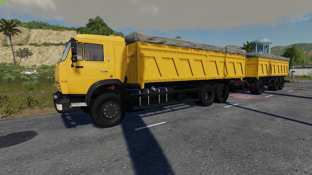 LS19,Fahrzeuge,LKWs,MAZ & Kamaz & Gaz,KAMAZ Getreideträger