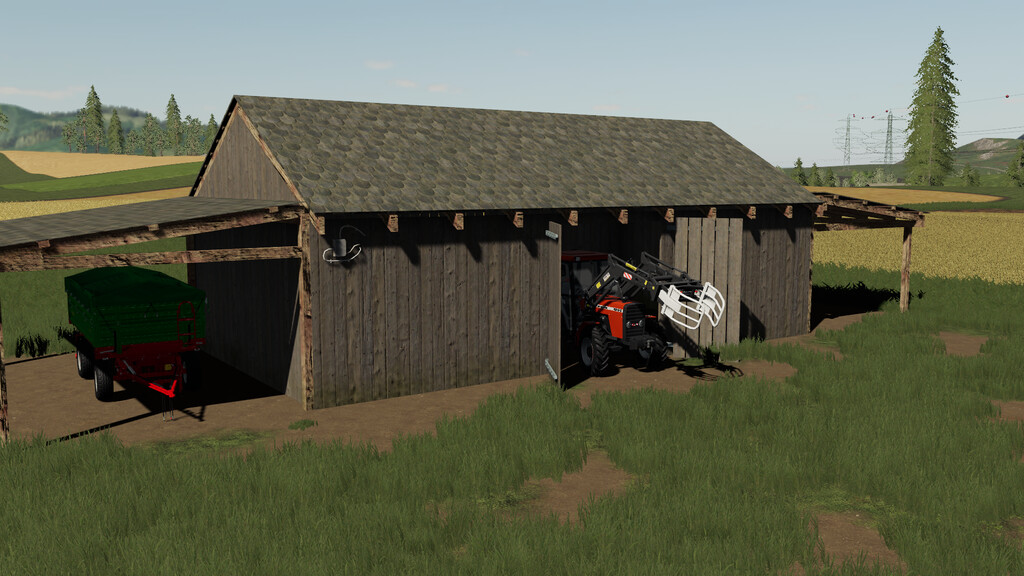 landwirtschafts farming simulator ls fs 19 ls19 fs19 2019 ls2019 fs2019 mods free download farm sim Alte Holzscheune Mit Schuppen 1.0.0.0