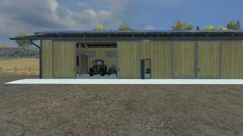 LS2013,Maps & Gebäude,Gebäude mit Funktion,,Fahrzeughalle mit Solarpanel