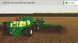 landwirtschafts farming simulator ls fs 22 2022 ls22 fs22 ls2022 fs2022 mods free download farm sim John Deere C850 Air Cart Und P576 Air Hoe Drille 1.1.0.0
