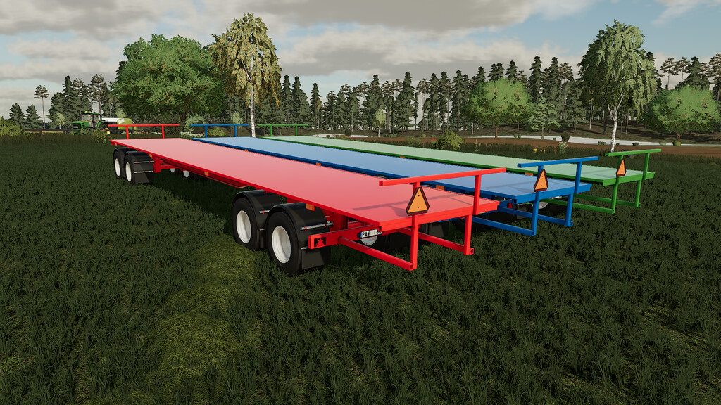 LS22,Anhänger,Ballentransport,,Homemade Flatbed Trailer