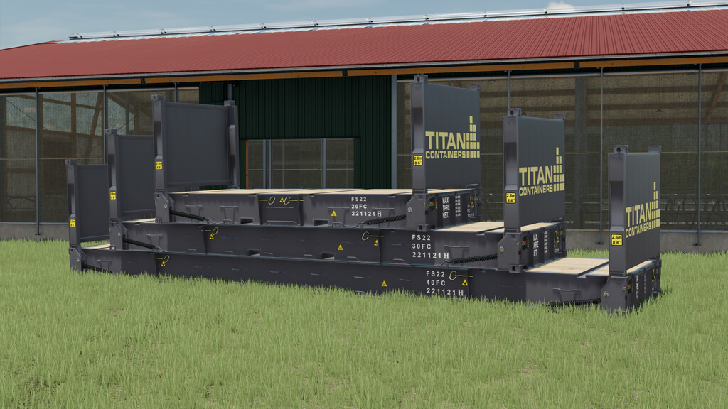 LS22,Anhänger,Container & Mulden,,Titan Flachbett-Container