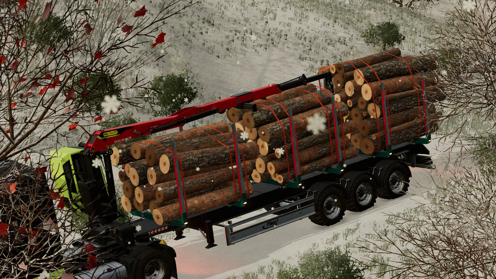 LS22,Anhänger,Forst,,Fliegl Timber-Runner Z-Kran Pack