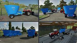landwirtschafts farming simulator ls fs 22 2022 ls22 fs22 ls2022 fs2022 mods free download farm sim EuroMilk Forage Wagons Pack 1.0.0.0