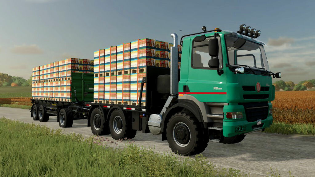 LS22,Fahrzeuge,LKWs,Sonstige LKWs,LKW Und Anhänger Mit Pallet Autoload