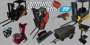 landwirtschafts farming simulator ls fs 22 2022 ls22 fs22 ls2022 fs2022 mods free download farm sim FS22 PACK2 OBJETS GARAGE 1.0