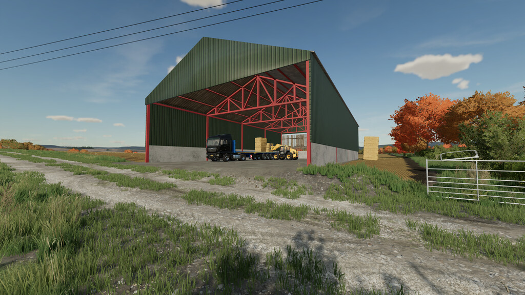 landwirtschafts farming simulator ls fs 22 2022 ls22 fs22 ls2022 fs2022 mods free download farm sim Britischer Ballenschuppen 1.0.0.0