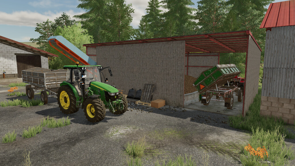 landwirtschafts farming simulator ls fs 22 2022 ls22 fs22 ls2022 fs2022 mods free download farm sim Lagerhalle Mit Förderband 1.0.0.0