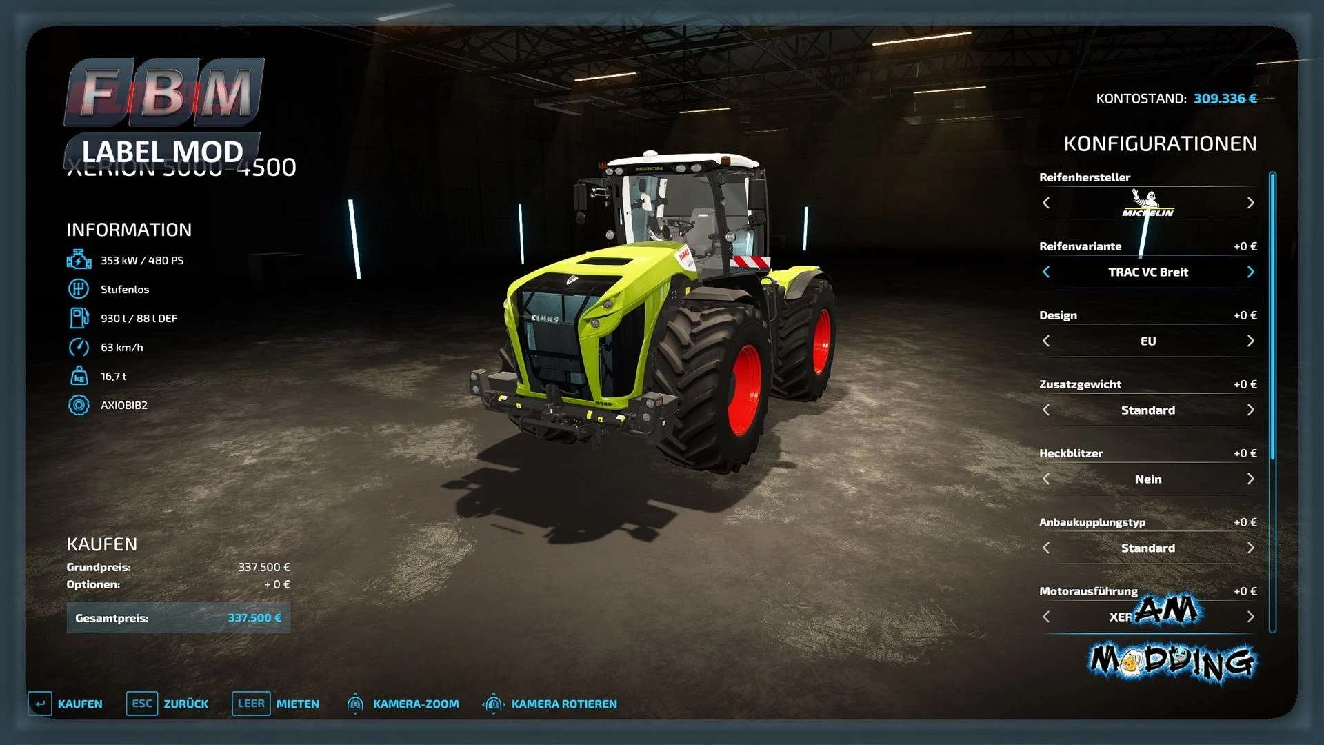 LS22,Traktoren,Claas,,Claas Xerion 5000 - Neuerstellung