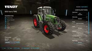 landwirtschafts farming simulator ls fs 22 2022 ls22 fs22 ls2022 fs2022 mods free download farm sim Fendt 800 Traktor 1.0