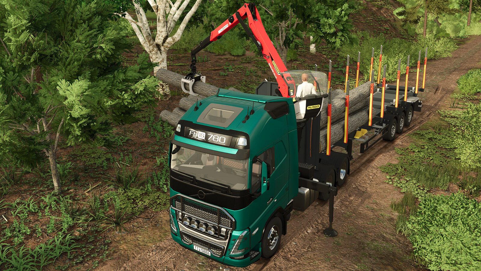 LS25,Fahrzeuge,LKWs,Volvo,FH16 6×4 + PALFINGER EPSILON M12Z