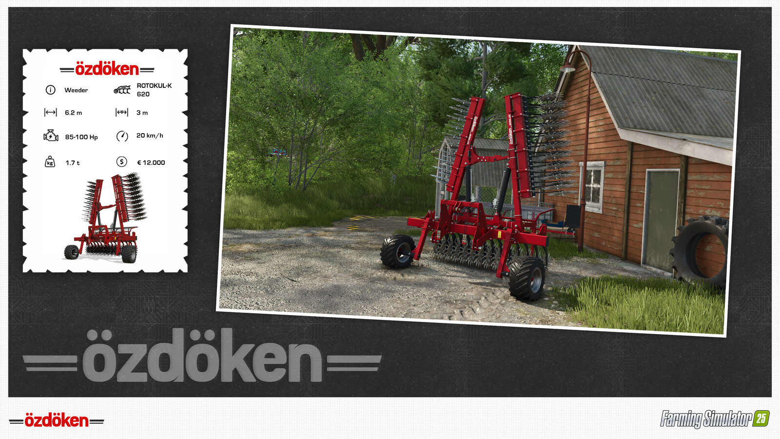 landwirtschafts farming simulator ls fs 25 2025 ls25 fs22 ls2025 fs2025 mods free download farm sim Özdöken Rotokul 620 1.0.0.0