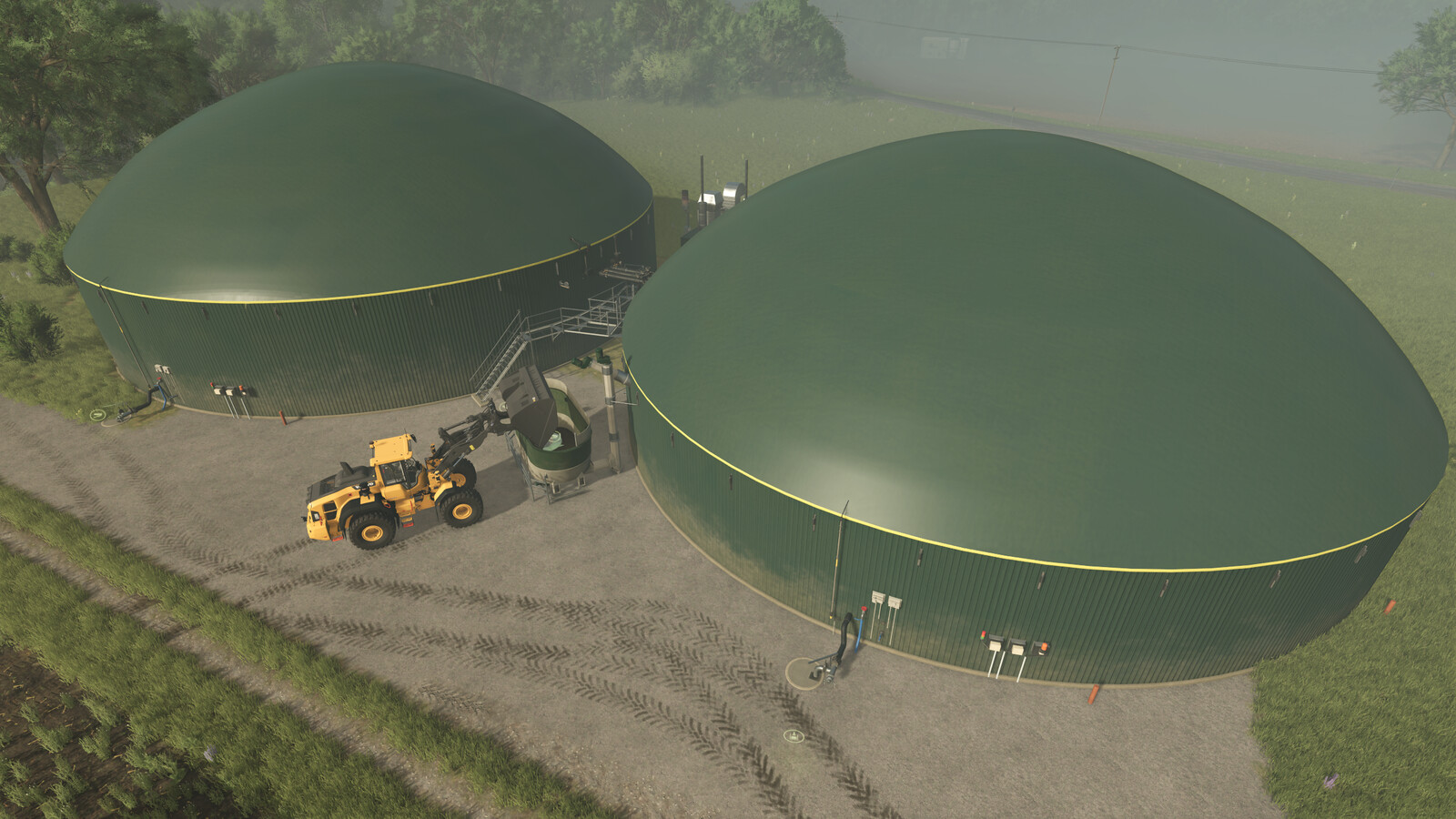 LS25,Maps & Gebäude,Platzierbare Objekte,Produktionsstätten,Mittleres Biogasanlagen Pack