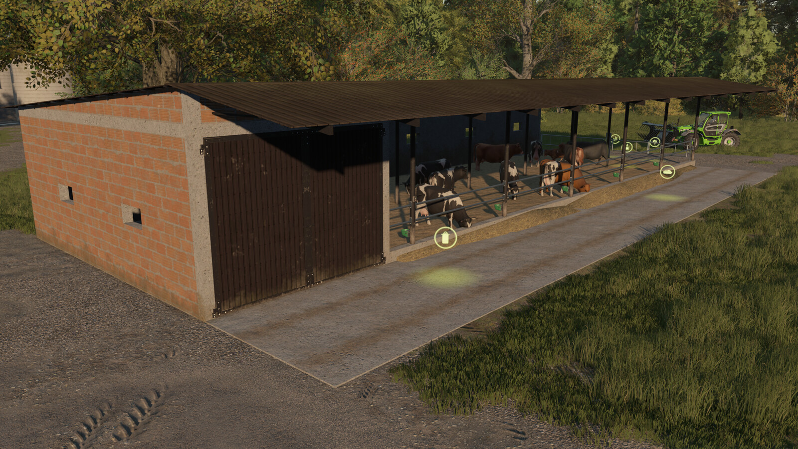 LS25,Maps & Gebäude,Tiergehege,Kühe,Schuppen Kuhstall